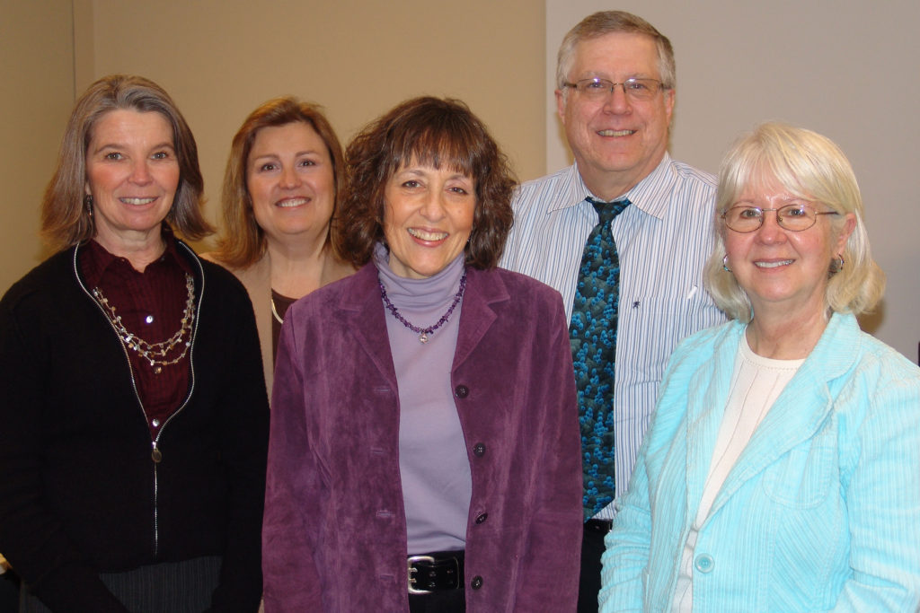 From left to right: Deb Krahn (Marshfield Clinic), Kristine Hayden (UW-CTRI), Joyce Smith (UW-Eau Claire), Richard Thoune (Eau Claire City-County Health Department) and Julie Marlette (Tobacco-Free Partnership of Eau Claire County) worked to help Eau Claire-area healthcare providers improve tobacco treatment services. Other task force members included Dianne Robertson (Chippewa Valley Free Clinic), Terri Owens and Ann Johnson (both from Luther Midelfort Mayo Health System), and Greg Spindler (Sacred Heart Hospital).