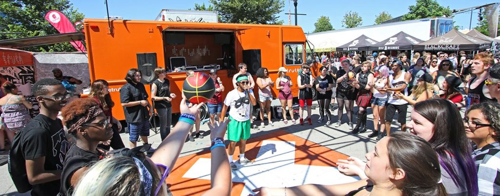 The TRUTH campaign tour meets with youth to discuss the dangers of tobacco use