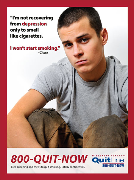 A teenager dealing with depression and smoking