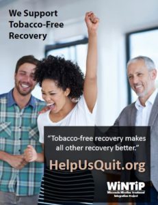 Three people celebrate tobacco recovery