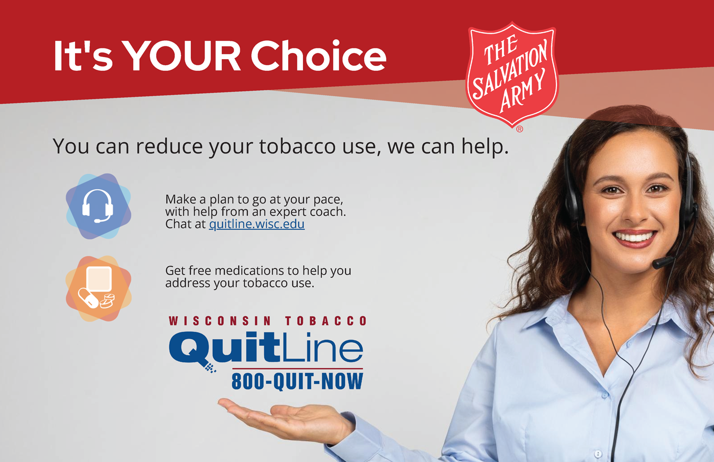 Quit Line postcard